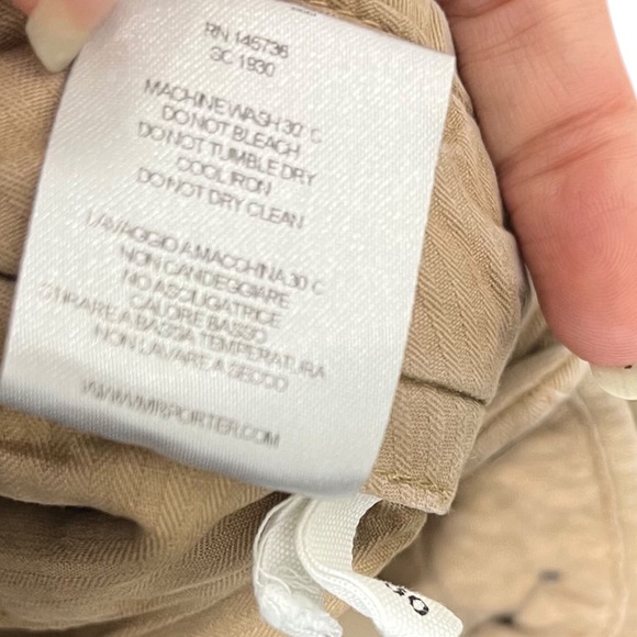 Mr. Porter Slim Fit Pants Men’s 30 Sand Cotton Casual Minimalist - Picture 11 of 11